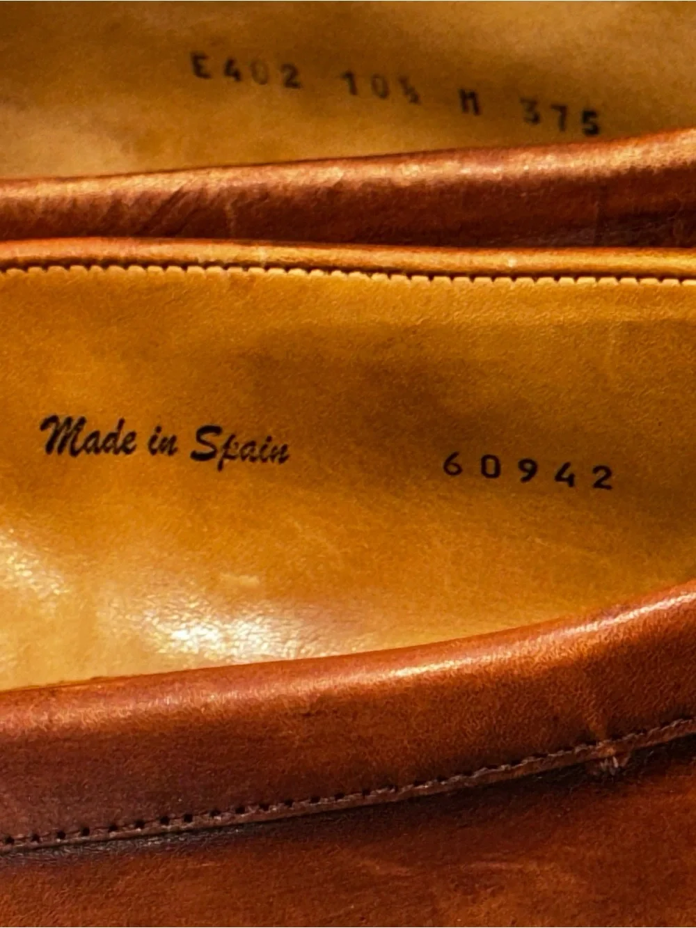 Mezlan Calfskin Penny Loafer Men’s 10.5M Cognac Slip On Shoes Hand Crafted